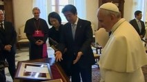 Japanese prime minister meets with Pope Francis at Vatican