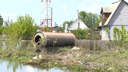 Floods wash up purported space rocket part