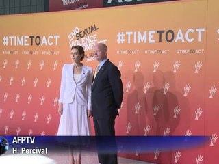 Jolie, Hague open summit on sexual violence in conflict