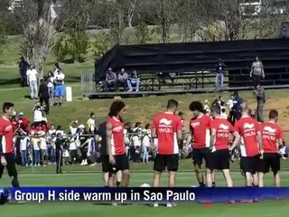 Belgium warm up ahead of Algeria world cup clash