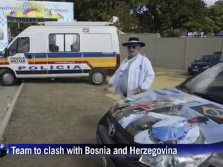 Argentina trains behind closed doors