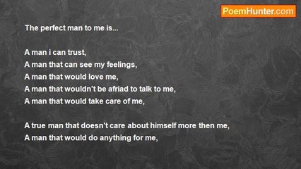 Jennifer VanderGhinst - What is a perfect man to me? ?