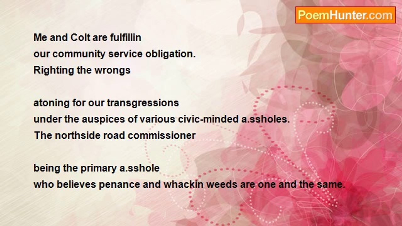 Hanque O . . . - Regina's Poems #015:  Penance