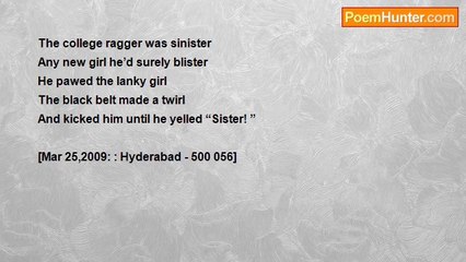 AtreyaSarma Uppaluri - Limerick: College Ragger