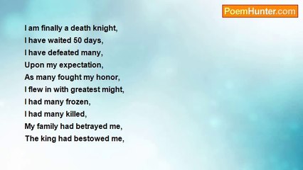 Nicholas Spandrel - Finally a death knight