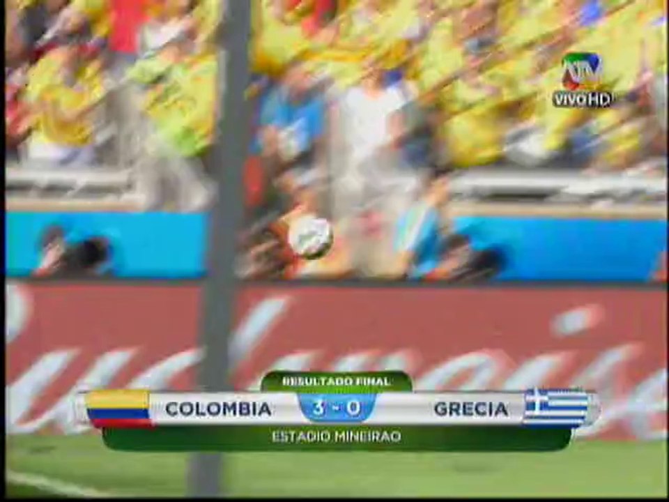 Resumen Grupo C - Colombia 3-0 Grecia