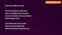 vince III tamani - Poem 26, A Witch's Chant