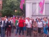 15.06.2014 Харьков, консульство РФ, выступление активистки Женского Движения