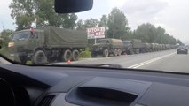 В сторону границы Украины движутся колонны военной техники численностью около 200 единиц