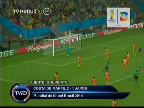 Resumen Grupo C - Costa de Marfil 2-1 Japon