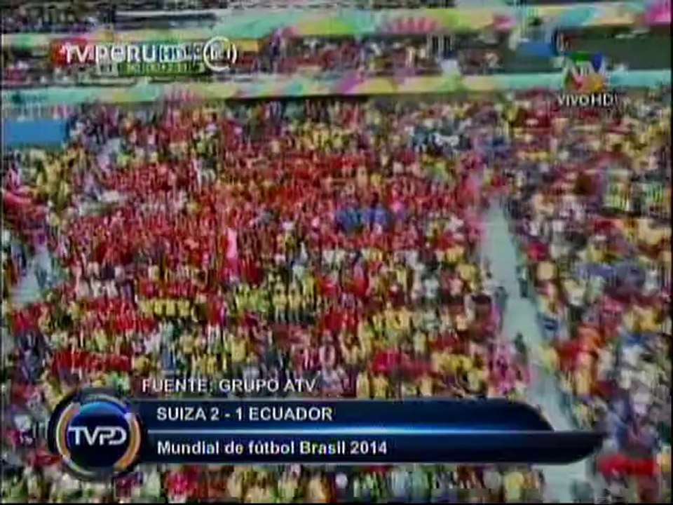 Resumen Grupo E - Suiza 2-1 Ecuador