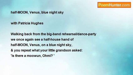 bill costley - half-MOON, Venus, blue night sky