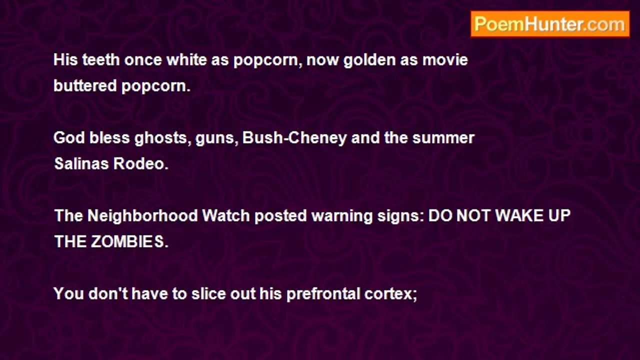 Bob Genevro - American Haiku (One Sentence,17 Syllables)