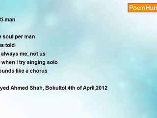 Syed Ahmed Shah - MULTI-MAN