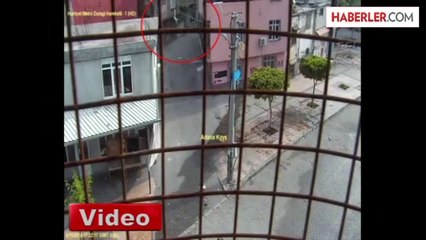 Adana'daki Olaylarda Patlama Anı Güvenlik Kameralarına Yansıdı