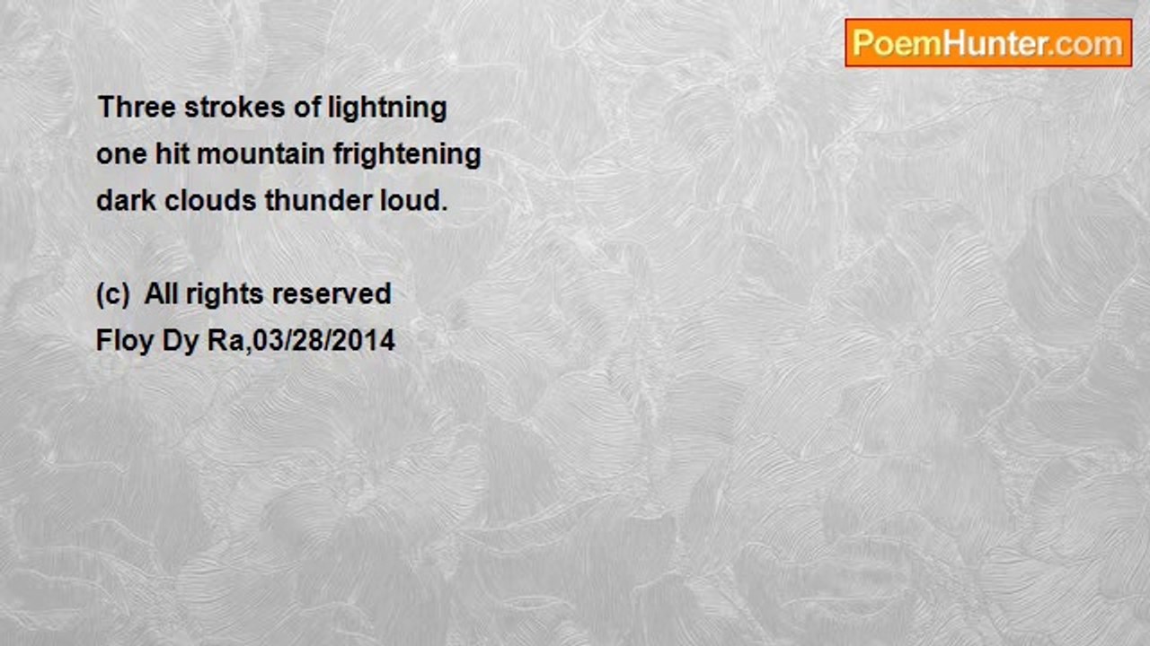 Floy Dy (Floyd) Ra (Floydson) - Haiku Thunder