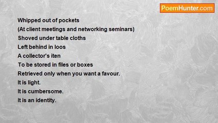 Shalini Rao - Calling Card