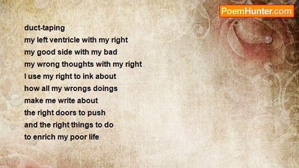 Lazhar Ichir - A Poem About Duct-Tape and Many Kinds Of Fish