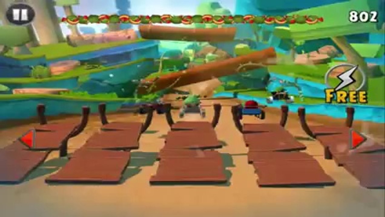 Angry Birds Go! Walkthrough - Rocky Road Track 3 - Fruit Splat 1