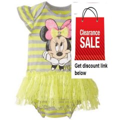 Best Deals Disney Baby Baby-Girls Newborn Minnie Mouse Bodysuit with Tulle Skirt Review