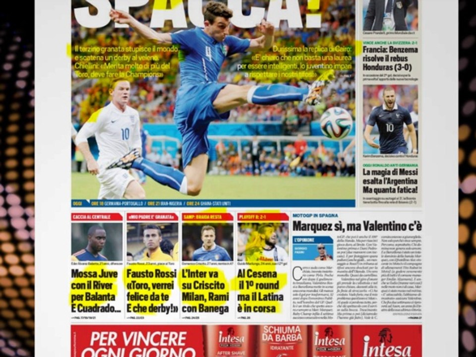 CALCIOINFO - Rassegna stampa 16-06-2014