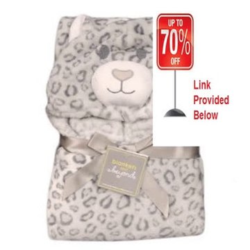 Best Deals Blankets and Beyond Leopard Printed Coral Hooded Blanket Grey Review