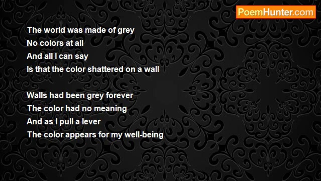Stephen Black - The Birth of Color from Grey (Sonnet #1)