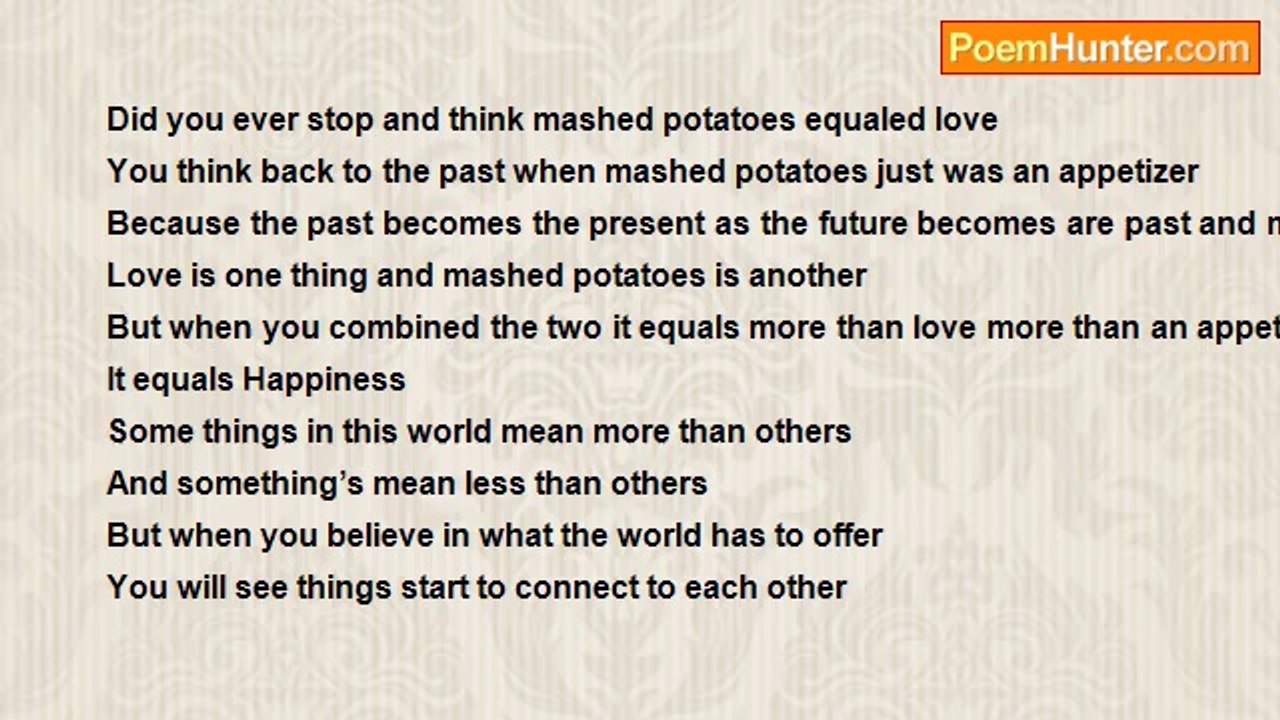 hell heaven - mashed potatoe love