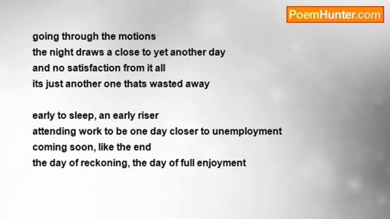Damien Nicholson - Unemployment