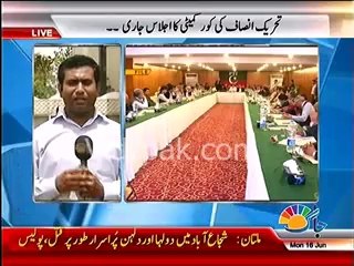 PTI Core Committee underway ,  North Wazirstan operation decision under discussion
