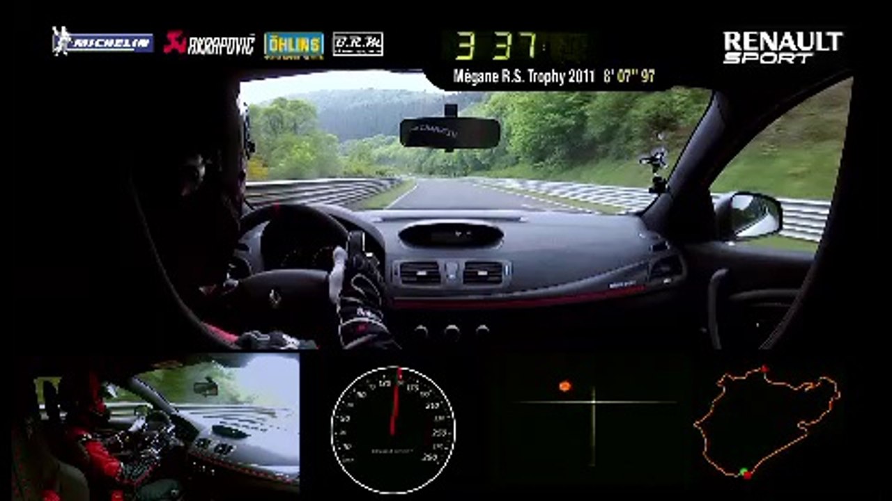 Caméra  embarquée avec la Renault Mégane RS 275 Trophy-R (2014)