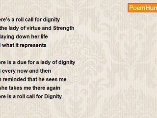 Debbie Bennett - There is a roll call for Dignity