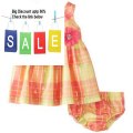 Best Deals Bonnie Baby Baby-Girls Newborn Plaid Taffeta Dress with Flower Trim Review