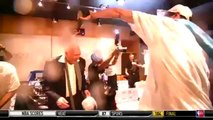 The Spurs Drench Gregg Popovich with Champagne    Game 5   Heat vs Spurs   2014 NBA Finals