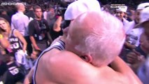 Tim Duncan & Gregg Popovich Emotional After Win   Heat vs Spurs   Game 5   NBA Finals 2014