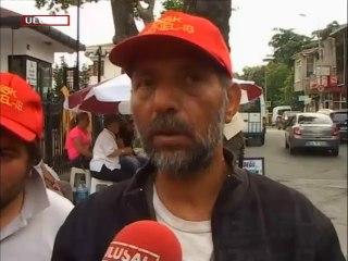 İşçilerin çadırları yıkıldı