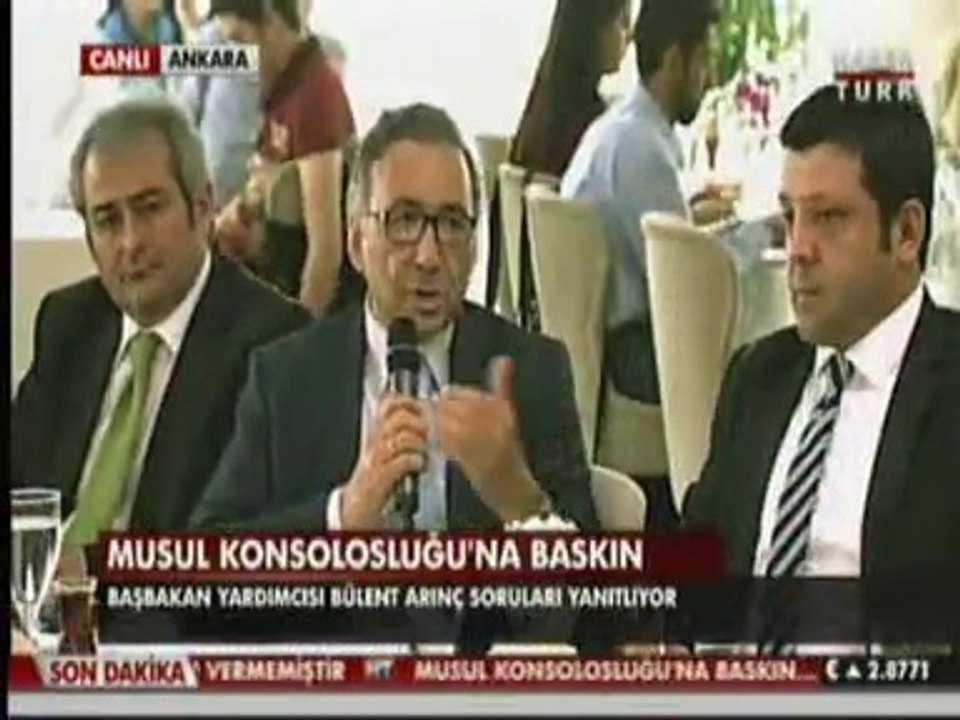 Başbakan Yrd Bülent Arınç, Musul Konsolosluğuna Yapılan Baskınla İlgili Açıklama Yaptı
