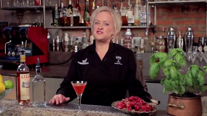 Strawberry Basil Blush Cocktail - Kathy Casey's Liquid Kitchen - Small Screen