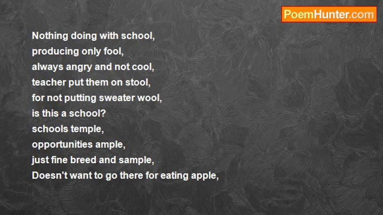 kamlesh ambalal - No to school
