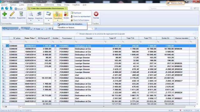 CIEL Gestion Commerciale : Les livraisons et réceptions partielles