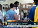 Ecuador ha dado asilo a 58 mil colombianos desplazados por la guerra