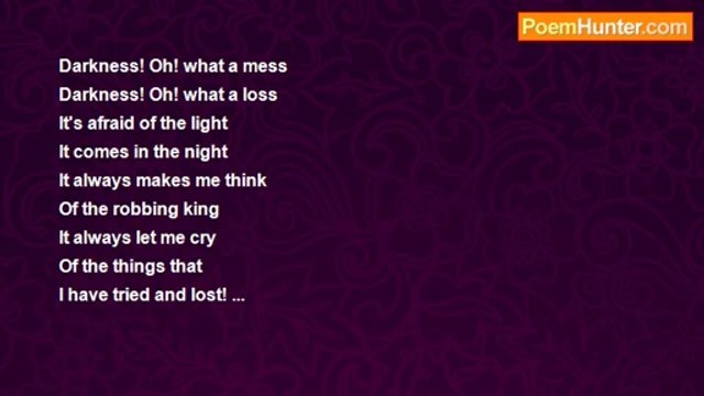 sara zacharia - Darkness