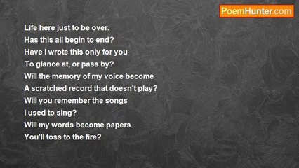 Megan Harris - A poem wrote only to be read