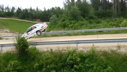 BMW Rally Car Gets Serious Air During Race