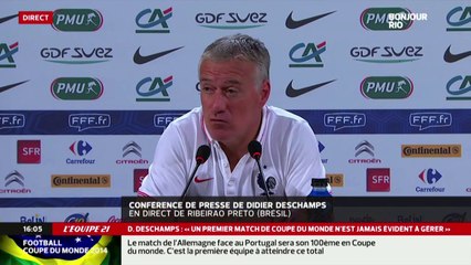 Deschamps énervé par la question d'une journaliste en conférence de presse