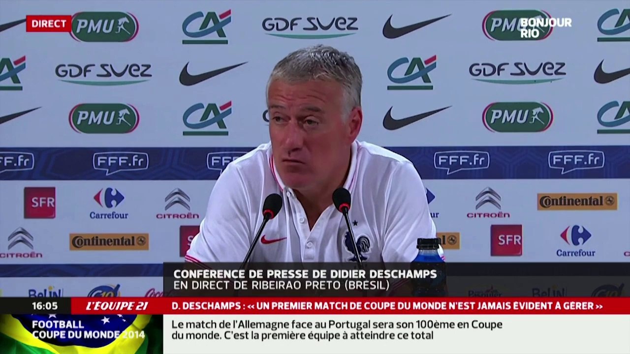 Deschamps énervé par la question d'une journaliste en conférence de presse