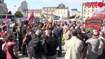 150 personnes manifestent devant la gare de Rennes juin 2014