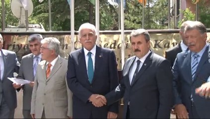 GENEL BAŞKANIMIZ MUSTAFA DESTİCİ, SP GENEL BAŞKANI MUSTAFA KAMAKAL'I MAKAMINDA KABUL ETTİ