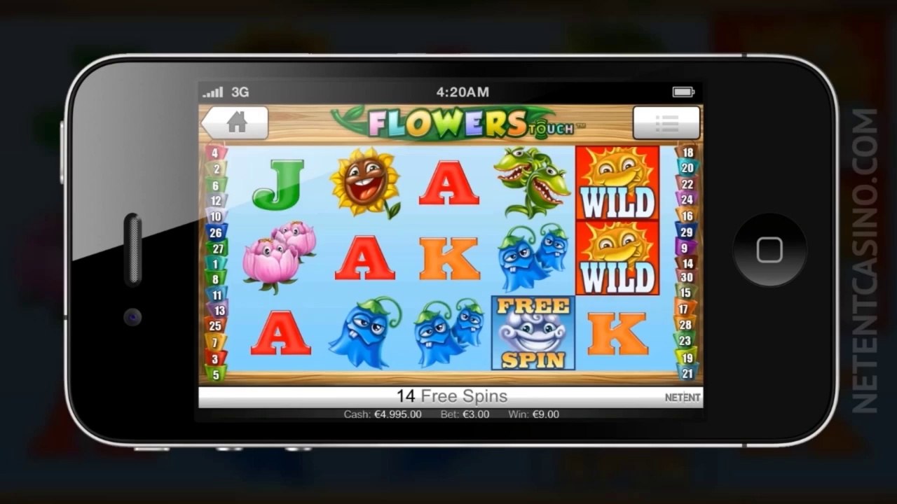 Flowers Touch™ Mobile Video Slot by Netent Casino (Netent Touch Software)
