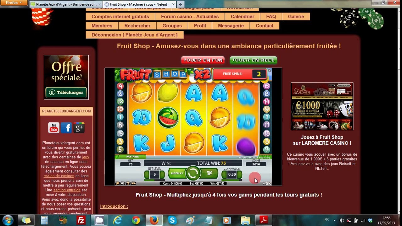 Fruit Shop - NetEnt - Machine à sous 5 rouleaux 15 lignes